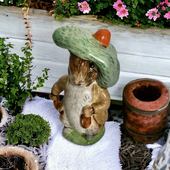 Beseick Beatrix Potter Benjamin Bunny Porcelain Figurine F Warne 1948 England - Picture 1 of 5